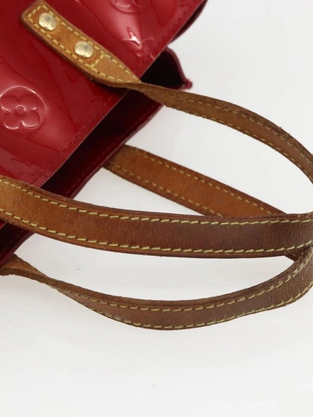 LOUIS VUITTON Monogram Vernis Reade PM Bag Pomme D'amour M91990 LV Auth 169598 - Picture 7 of 15